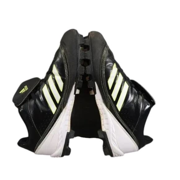Adidas Shoes Womens 9 Cleats Softball Athletic Sport Active Lace Up Black Green - Picture 14 of 16